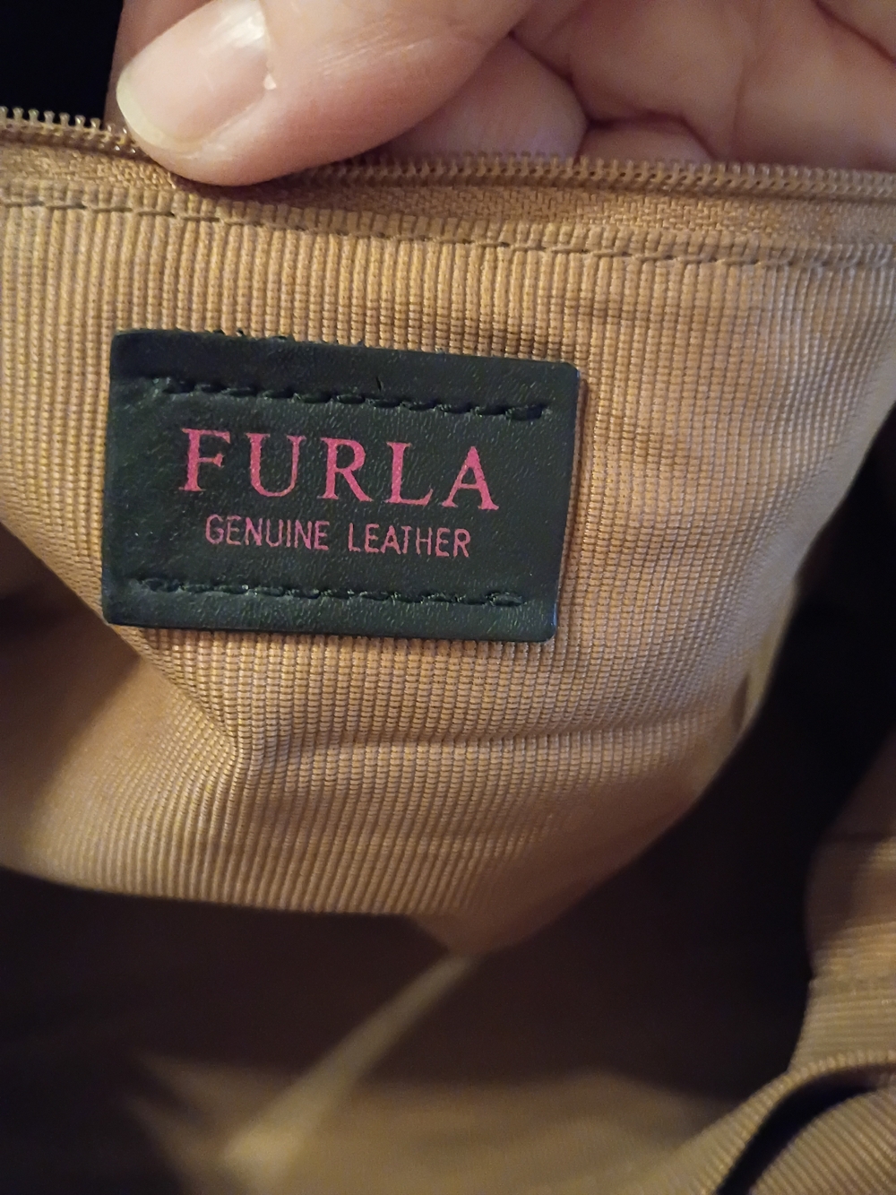 Furla Alba Medium Pebbled  Leather Satchel Bag Cross Body In Caramello - Picture 2 of 13
